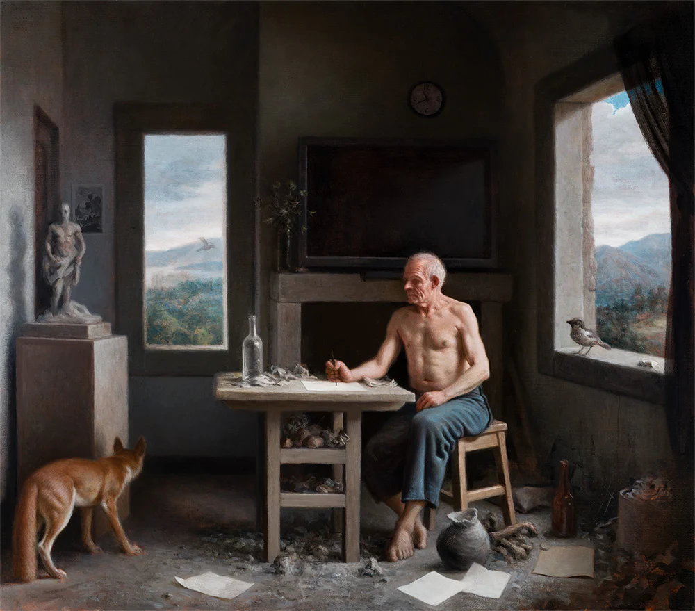 Drawing the fox - Zetterstrand - Photo paper poster