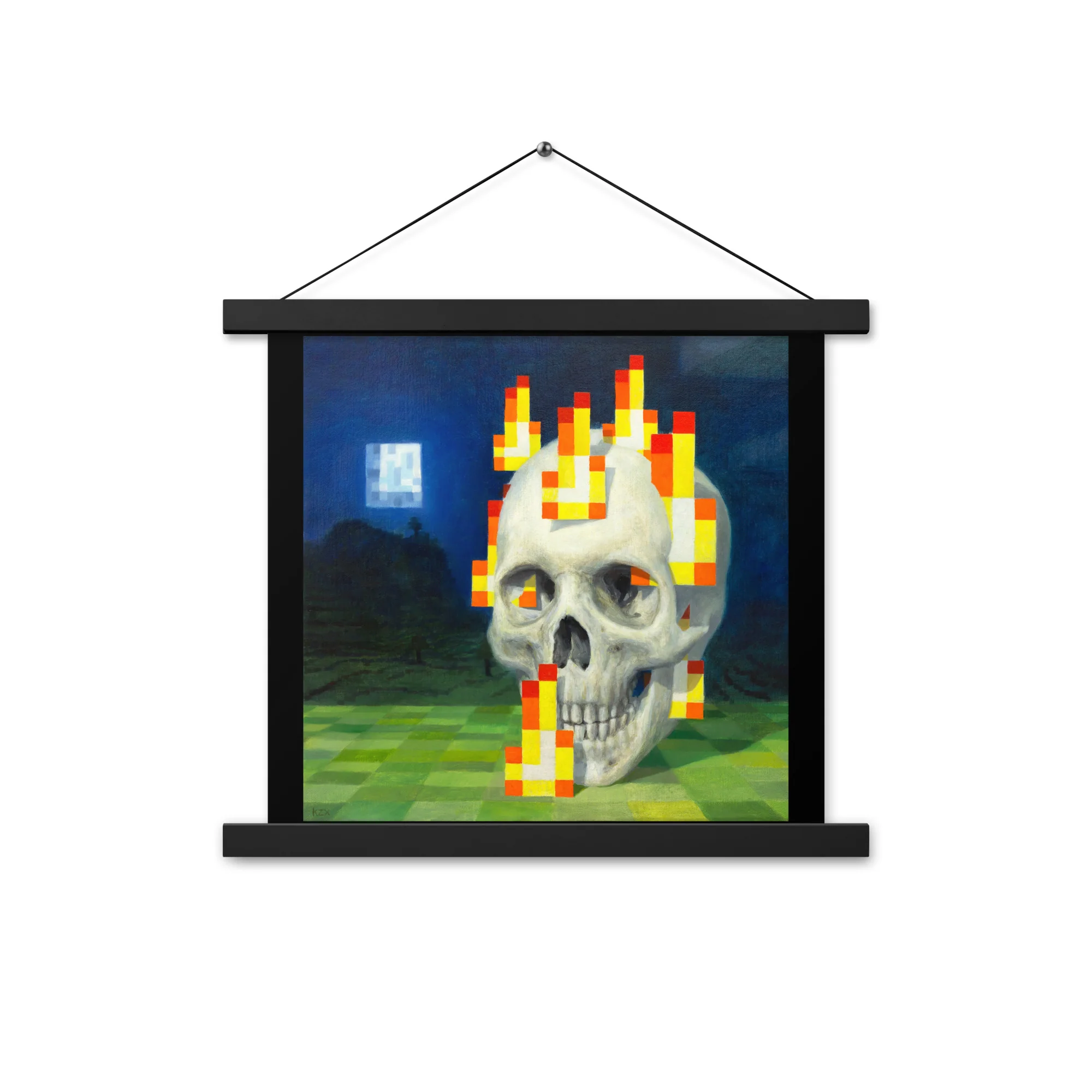 Skull on fire / Burning skull - Poster with hangers - Image 3