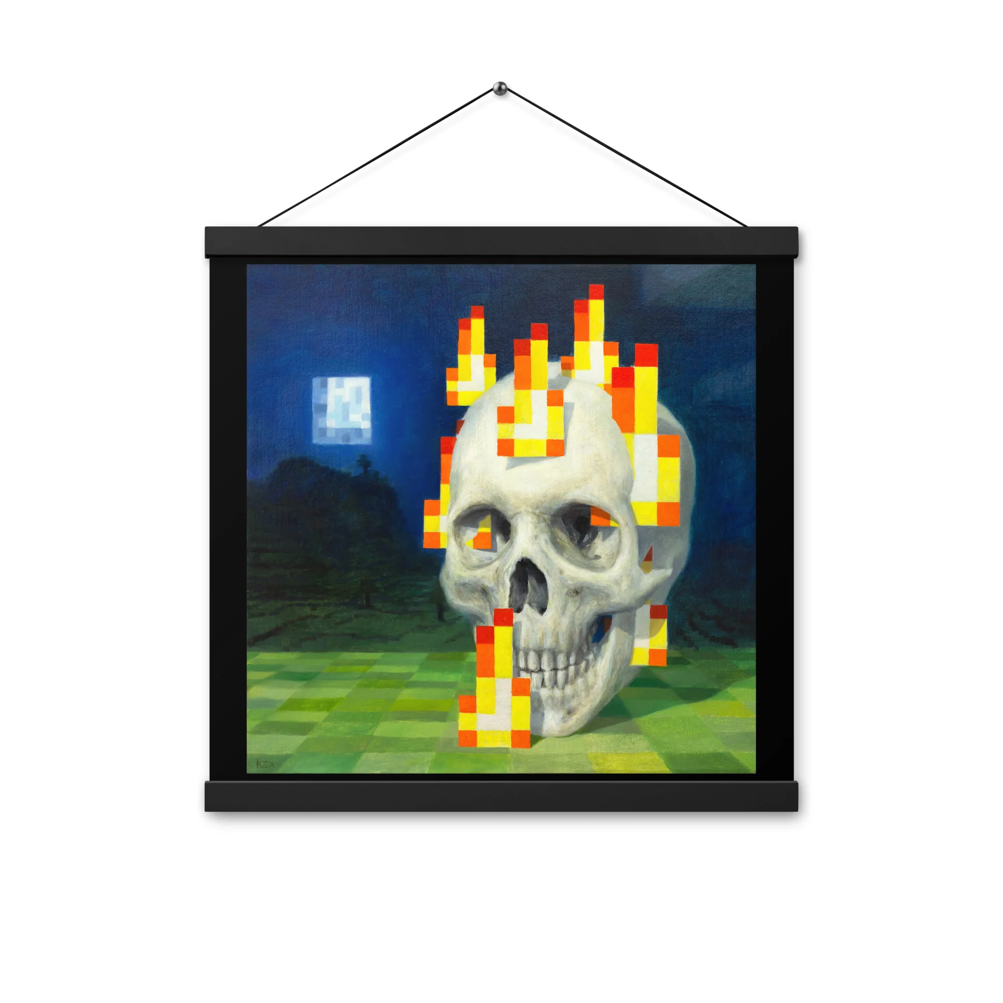 Skull on fire / Burning skull - Poster with hangers - Image 4