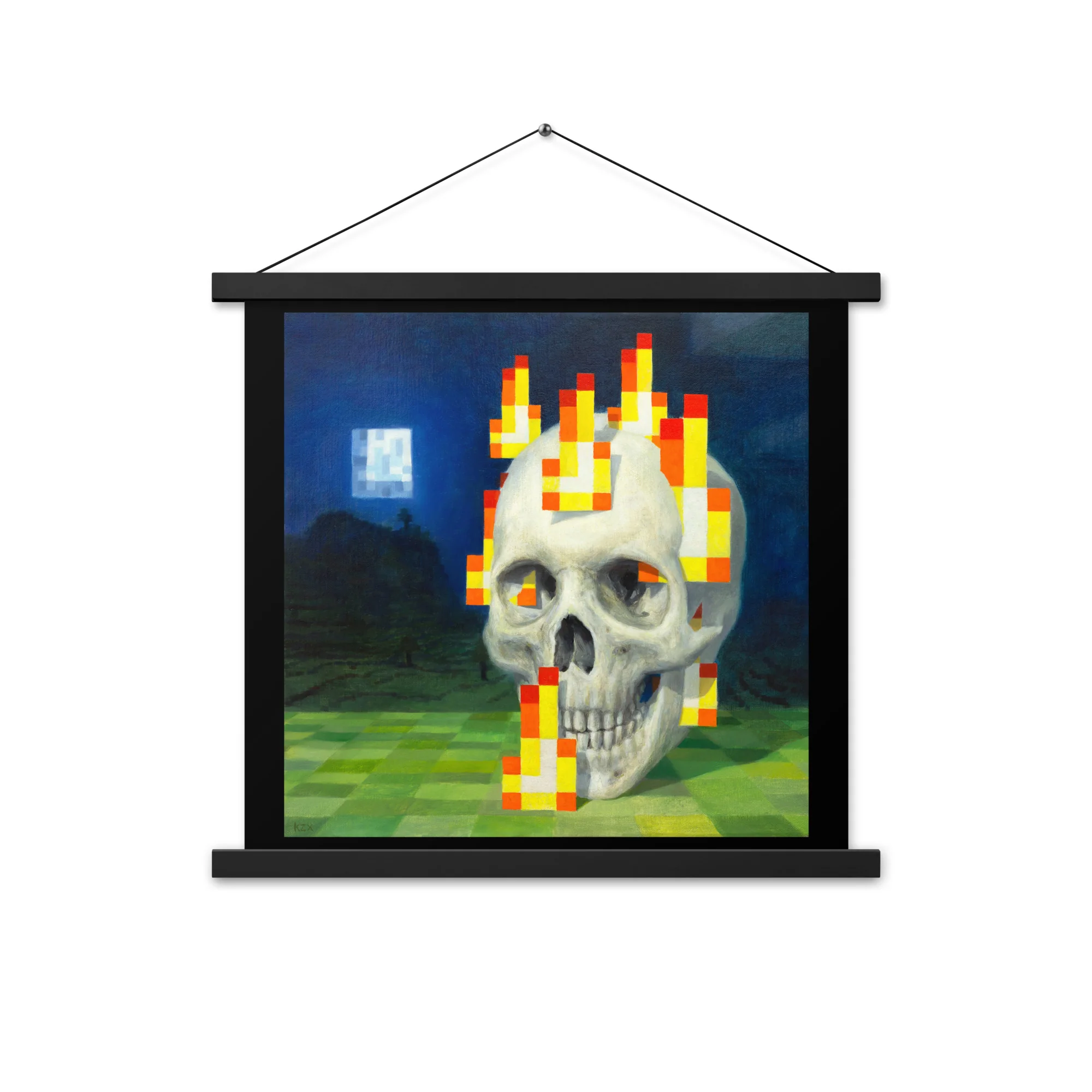 Skull on fire / Burning skull - Poster with hangers - Image 5