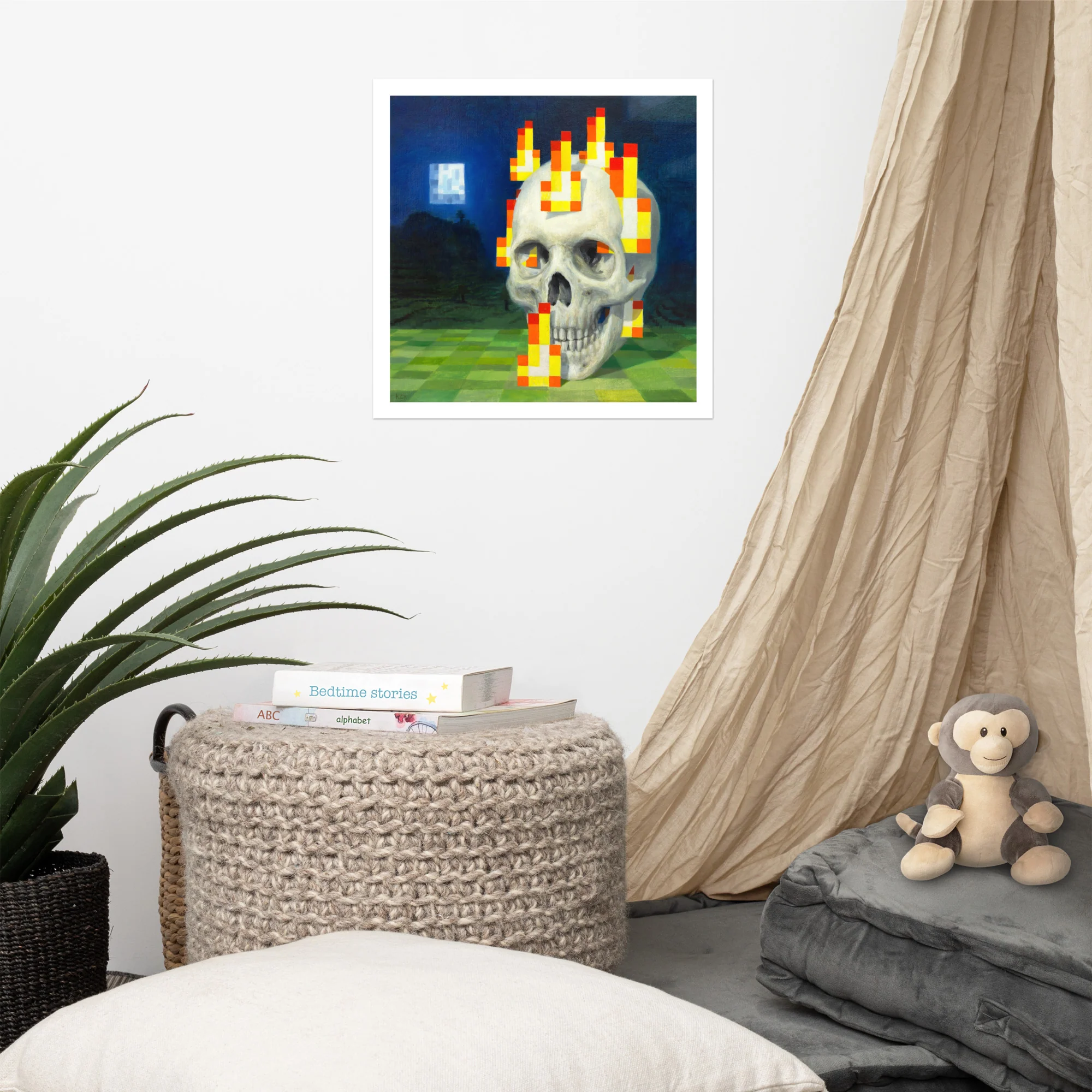 Skull on fire / Burning Skull - Zetterstrand - Enhanced Matte Paper Poster - Image 6