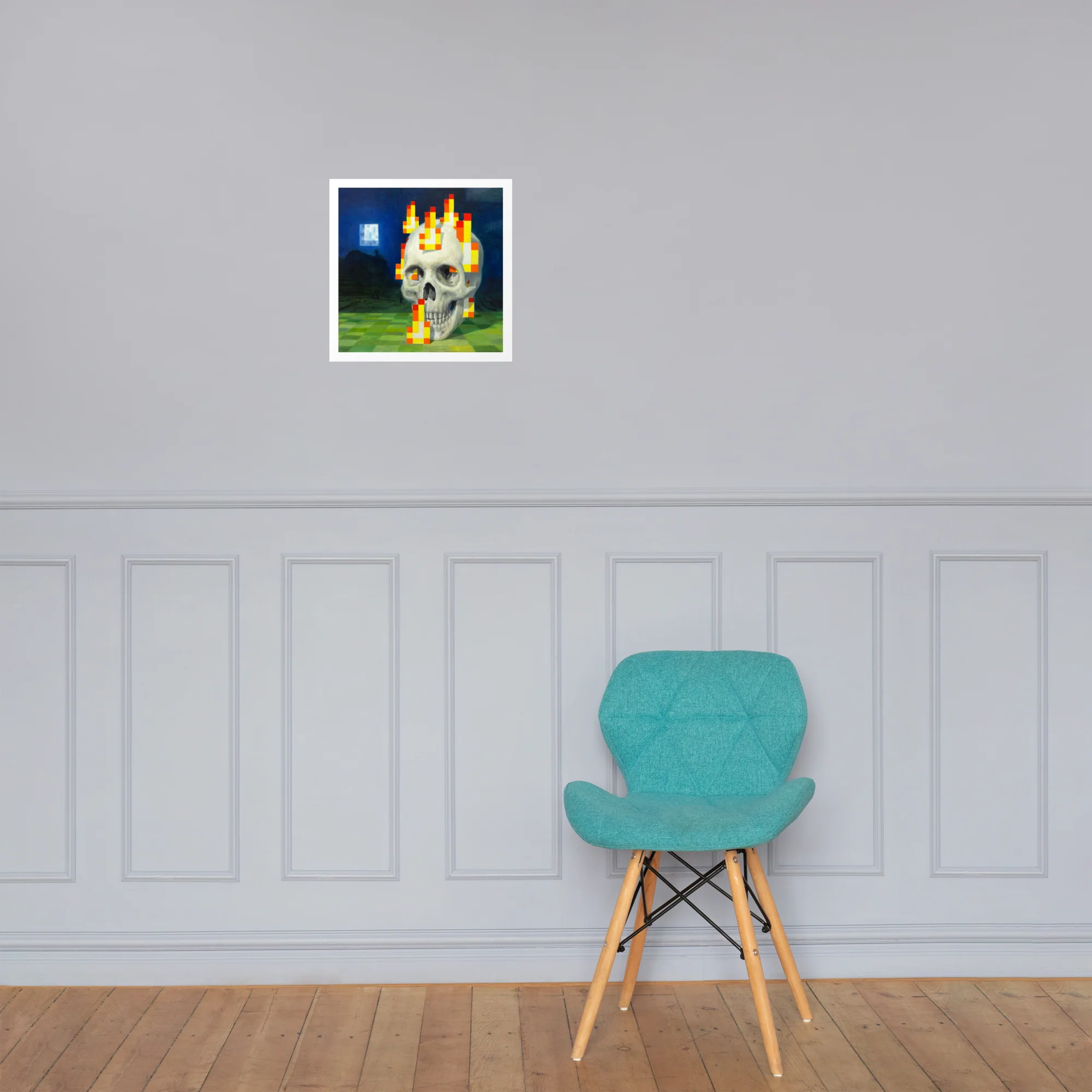 Skull on fire / Burning skull - Zetterstrand -  Premium Luster Photo Paper Poster - Image 10