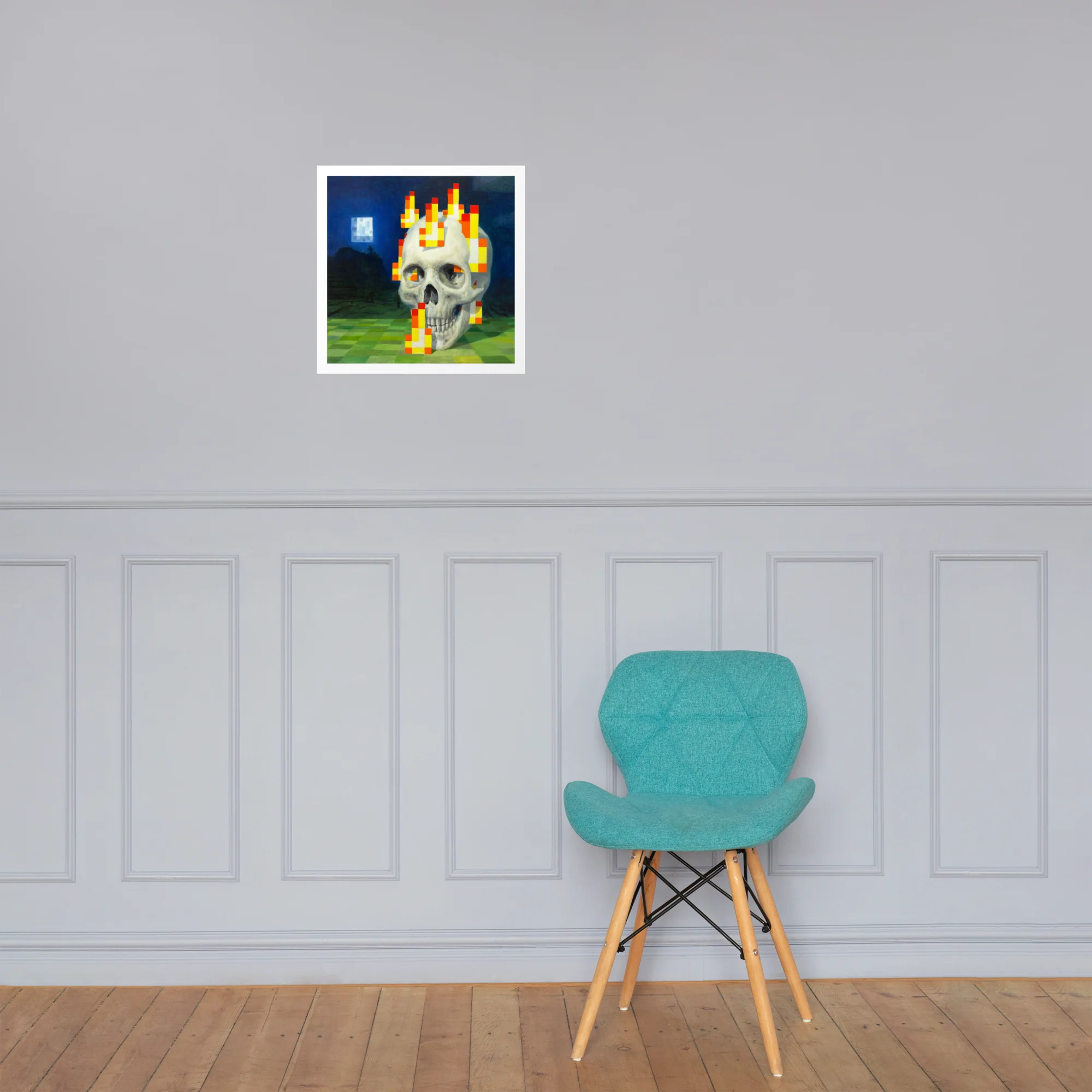 Skull on fire / Burning skull - Zetterstrand -  Premium Luster Photo Paper Poster - Image 13