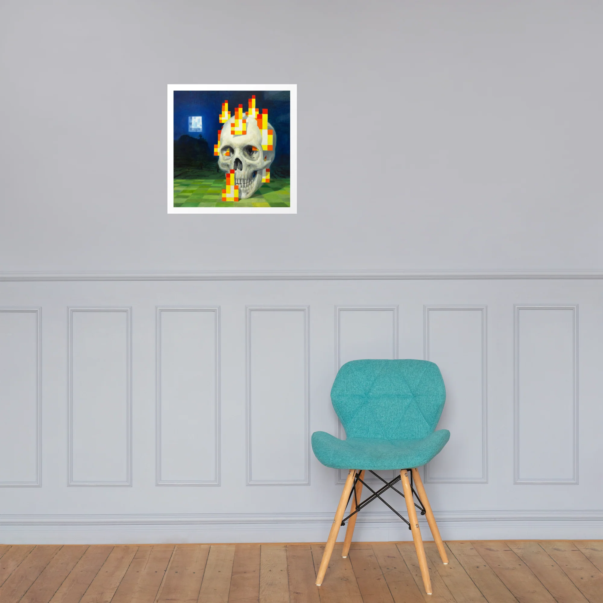 Skull on fire / Burning skull - Zetterstrand -  Premium Luster Photo Paper Poster - Image 15